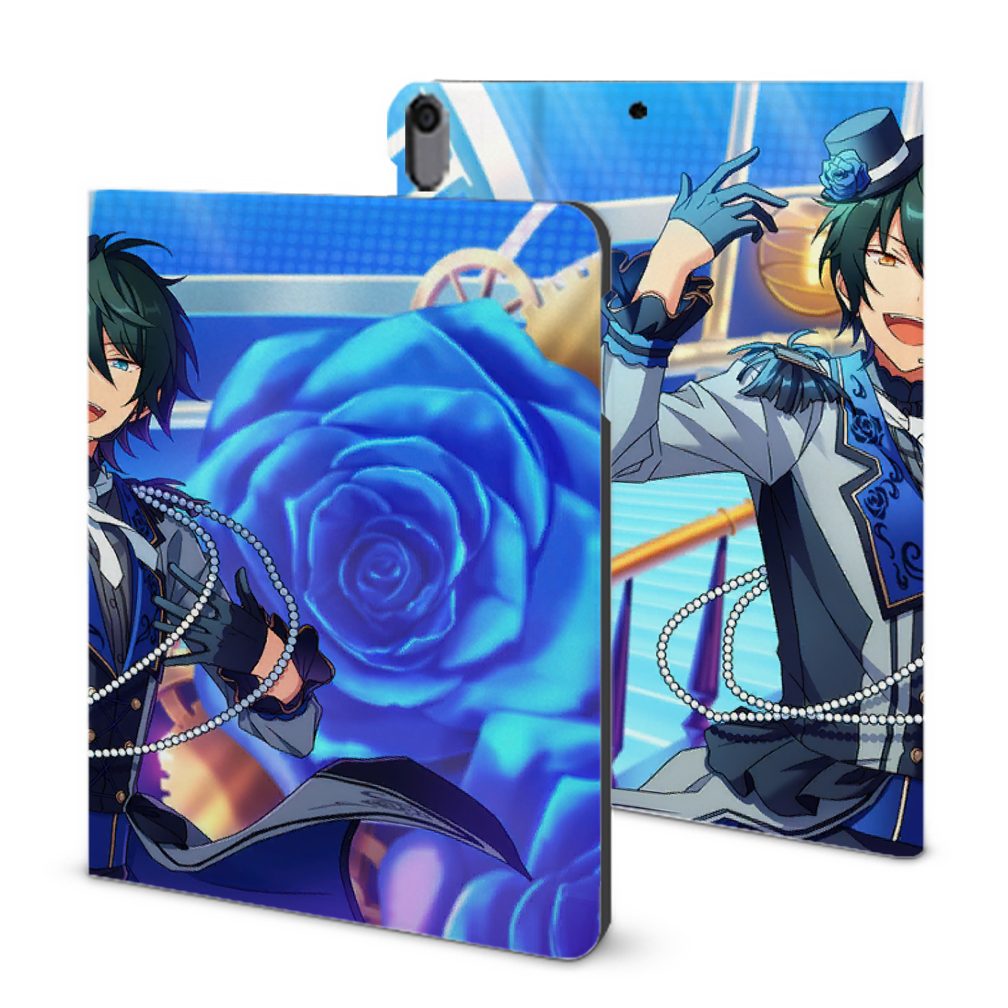 （画像用） あんさんぶるスターズ! Ensemble Stars IPad ケース ブック型 PUレザー TPU 耐衝撃 軽量 薄型 ペン収納なし 全面保護 IPad 各モデル対応